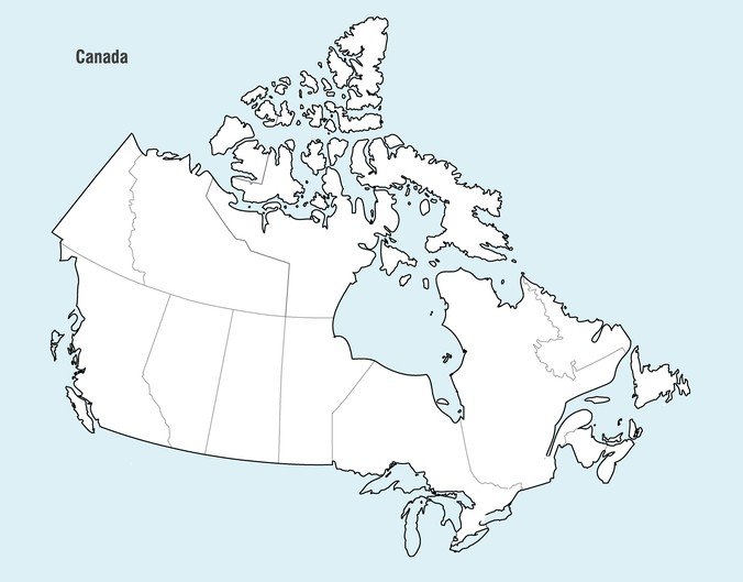 加拿大国家轮廓图片