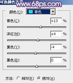 Photoshop为外景人物增加淡淡的韩系青蓝色特效