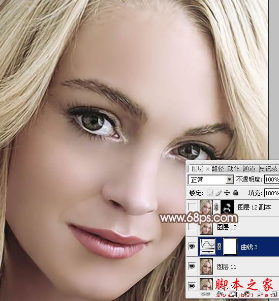 photoshop利用高斯模糊滤镜将满脸雀斑人物光滑磨皮教程