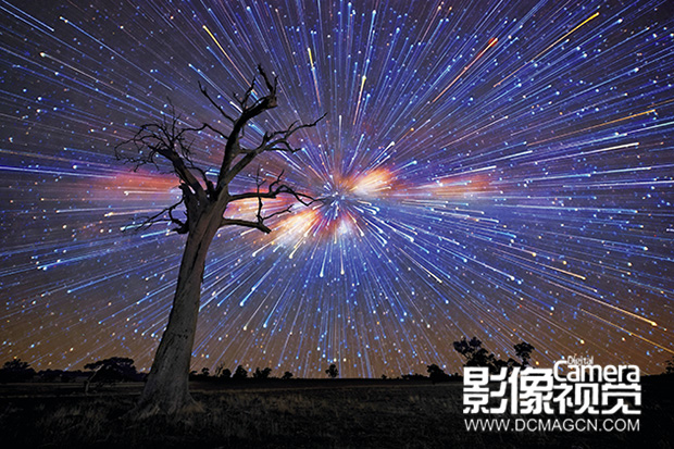 photoshop将干净的冬日夜空制造宇宙大爆炸