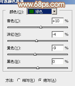 Photoshop为芭蕉叶下的女孩加上小清新黄绿色效果教程