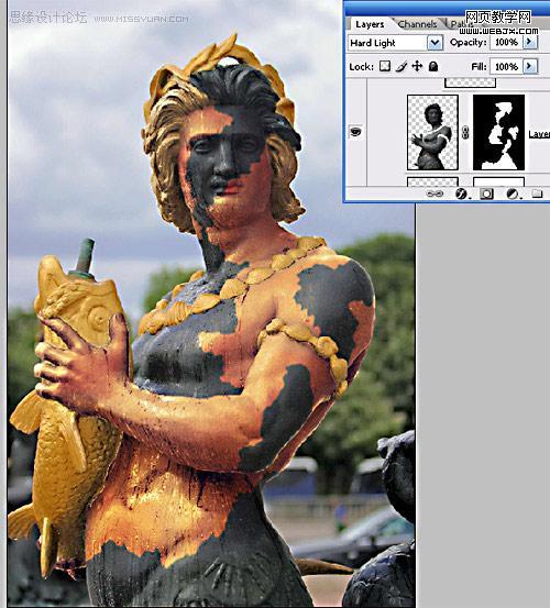 Photoshop将雕塑打造仿真人效果教程