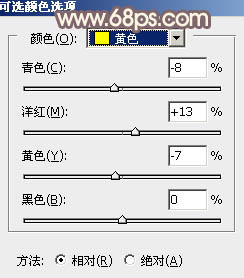 Photoshop调制出漂亮的红褐色树林人物图片