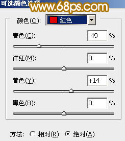 Photoshop为草地人物照片加上柔美的淡橙色效果教程