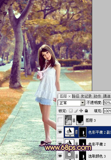 Photoshop将美女生活照片打造出唯美的橙红色效果