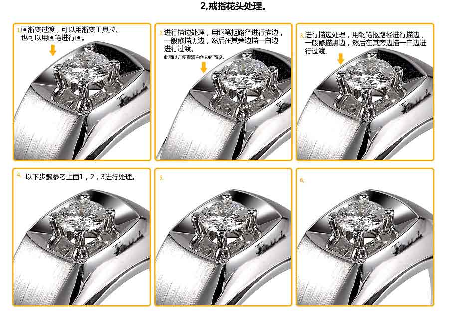 PS精修高清钻石戒指产品图片教程详解
