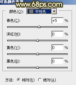 Photoshop将树丛中的人物加上柔和的秋季暖色