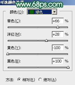 Photoshop调出暗调秋季青红色树林人物图片