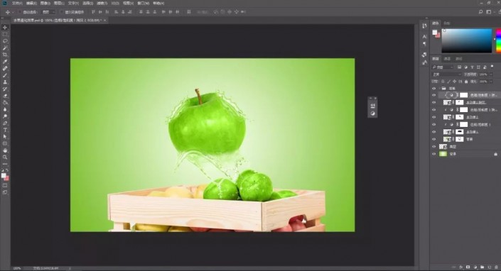 PS设计制作水果液态效果详细教程