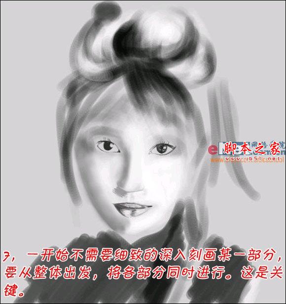 Photoshop打造出逼真的美女素描效果