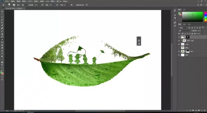 教你用PS制作创意树叶剪影 如何用ps制作绿色树叶剪影