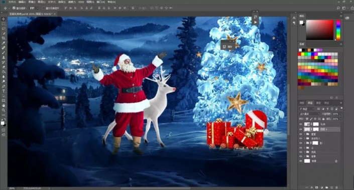 ps设计制作一款圣诞主题海报详细教程