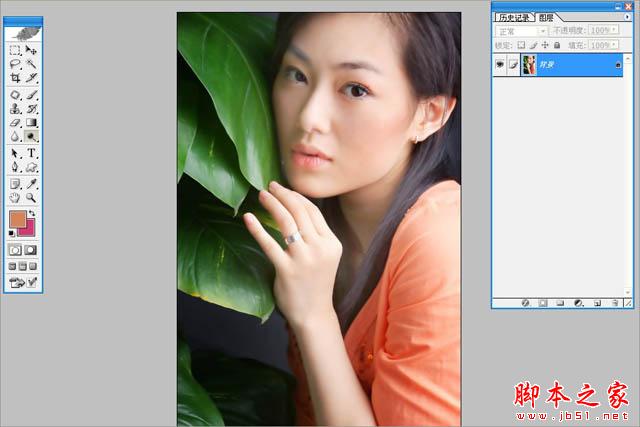 Photoshop为粉装美女添加上朦胧的古典仿手绘效果