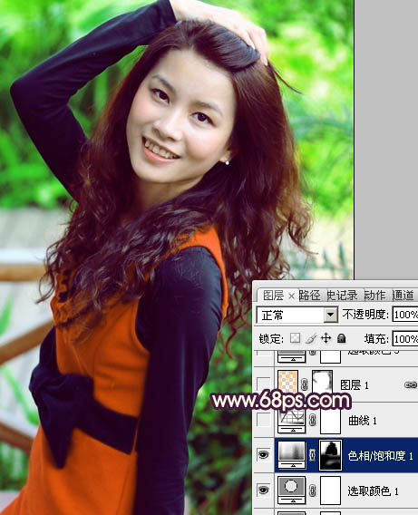 Photoshop为曝光过度的美女图片增加甜美肤色