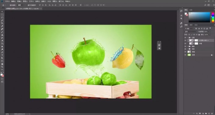 PS设计制作水果液态效果详细教程