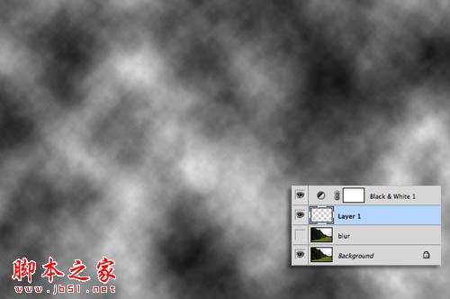 Photoshop为树林图片增加上淡灰色迷雾