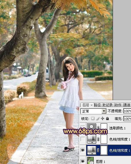 Photoshop将美女生活照片打造出唯美的橙红色效果