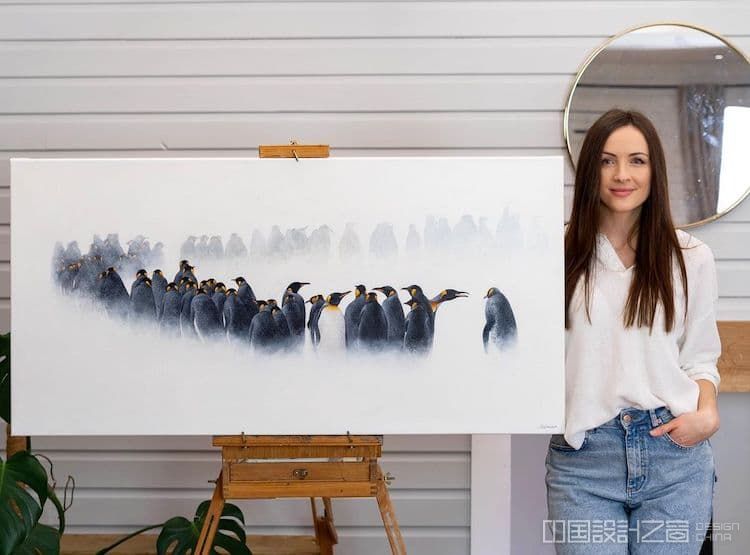Beautiful Penguin Painting by Sophie Green