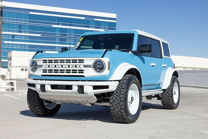retro-inspired baby blue ford bro<em></em>nco is now on sale for $115,000