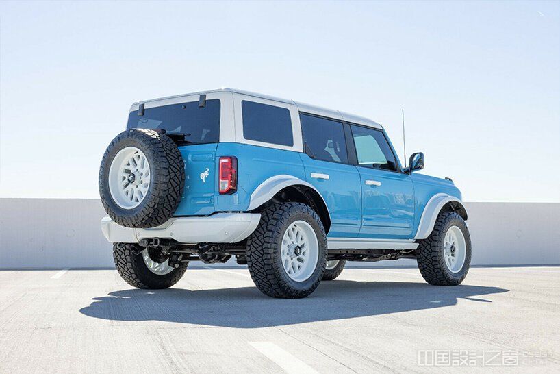 retro-inspired baby blue ford bro<em></em>nco is now on sale for $115,000