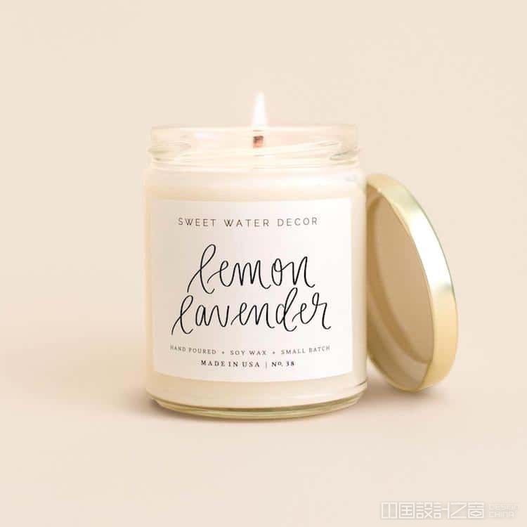 Lemon Lavender Candle by Sweet Water Decor