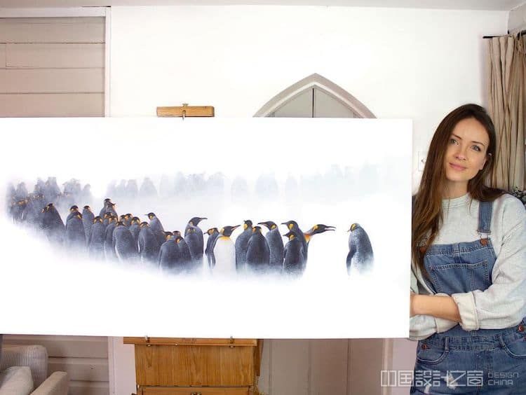 Beautiful Penguin Painting by Sophie Green