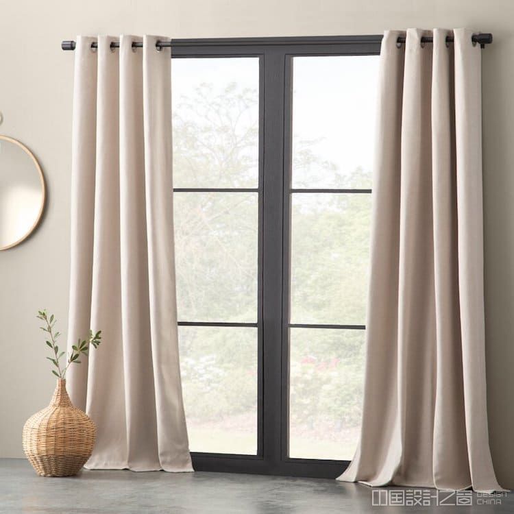 Beige Blackout Curtains by Eider & Ivory