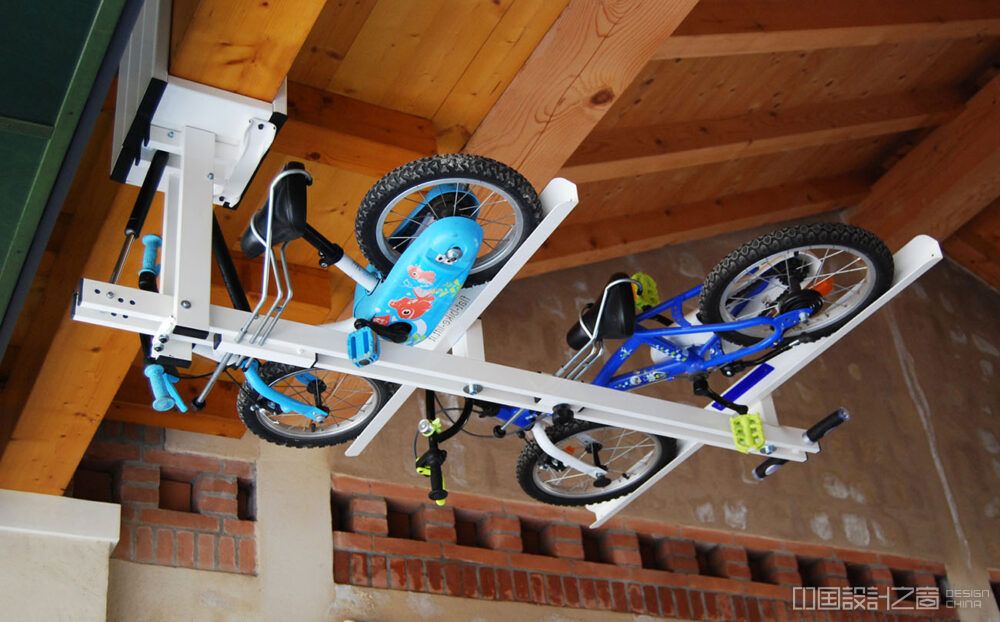 Flat-Bike-Lift Ceiling Bike Rack