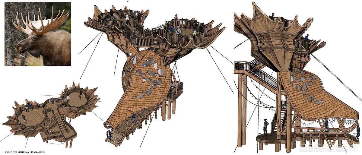 Alaska Moose Observation Deck Co<em></em>ncept by Thilina Liyanage