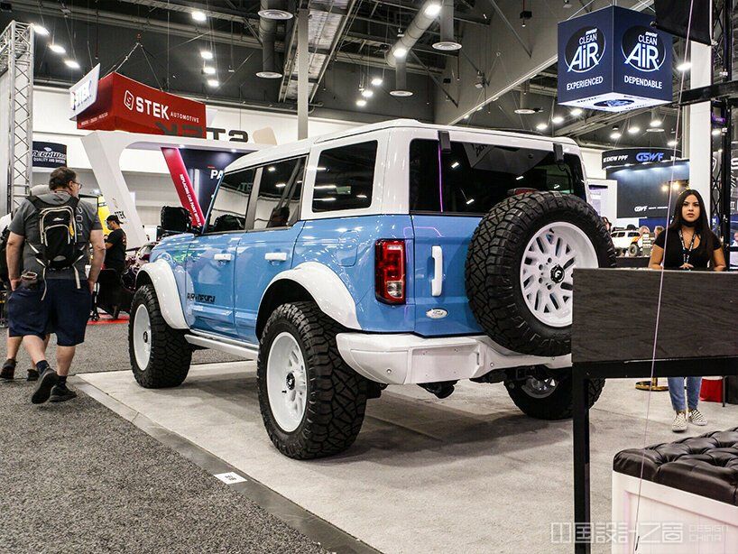 retro-inspired baby blue ford bro<em></em>nco is now on sale for $115,000