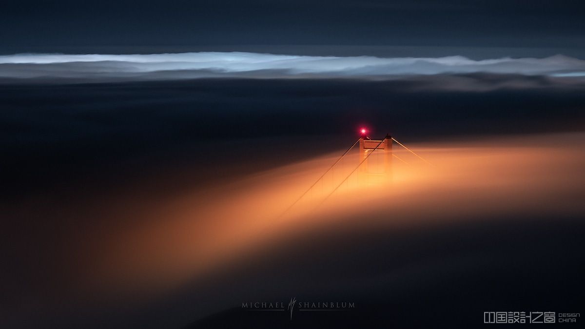 Fog Over the Golden Gate Bridge by Michael Shainblum