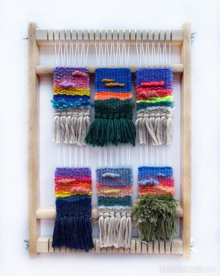 Landscape Loom Weavings by Painted Sky Textiles