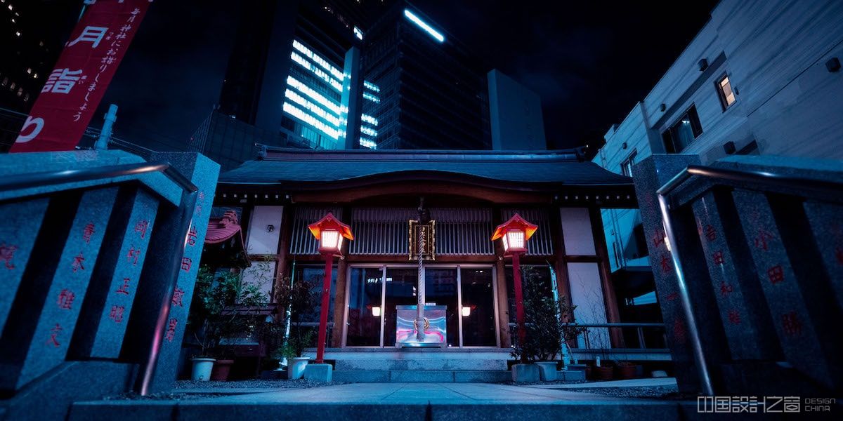 Temple in Asia at Night by Liam Wong