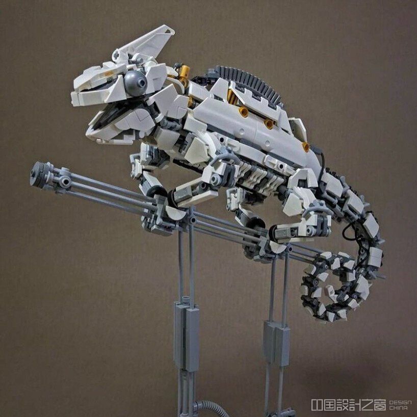 intricate LEGO sculptures by mitsuru nikaido reimagine animals as mecha-style robots