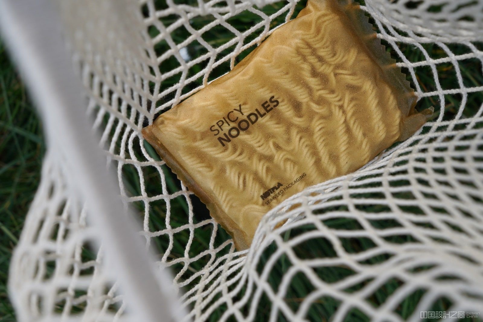 dried noodles in a plastic alternative wrapping