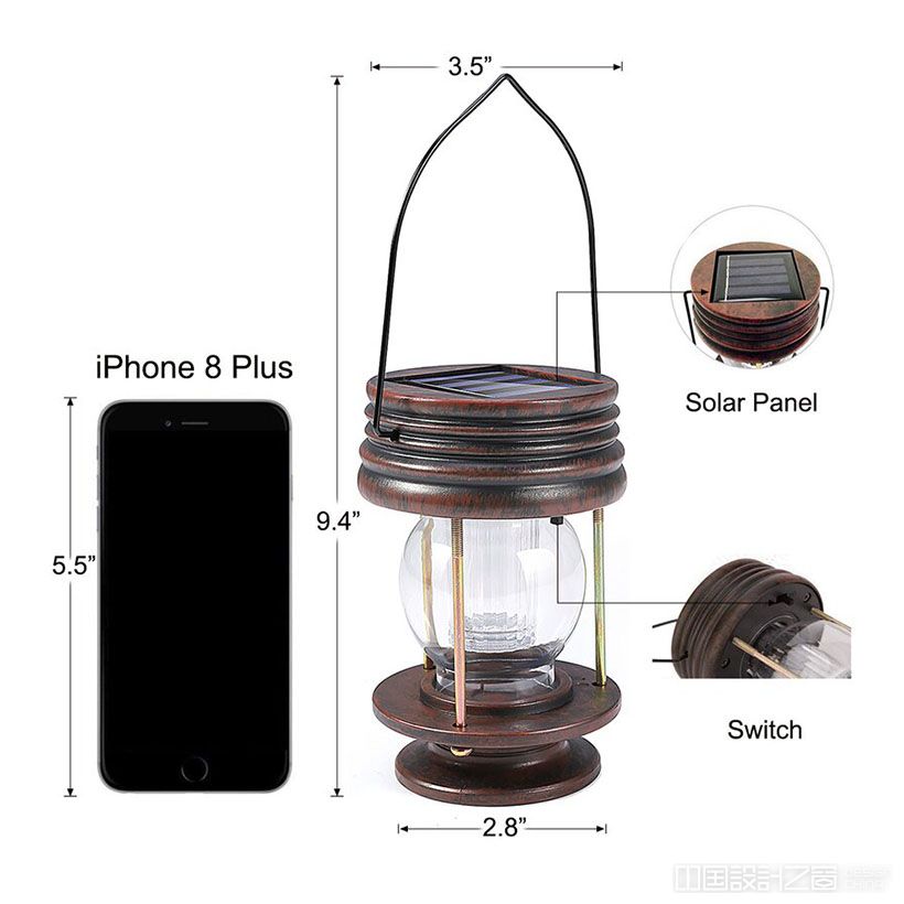 Pearlstar Solar Powered Outdoor Lantern