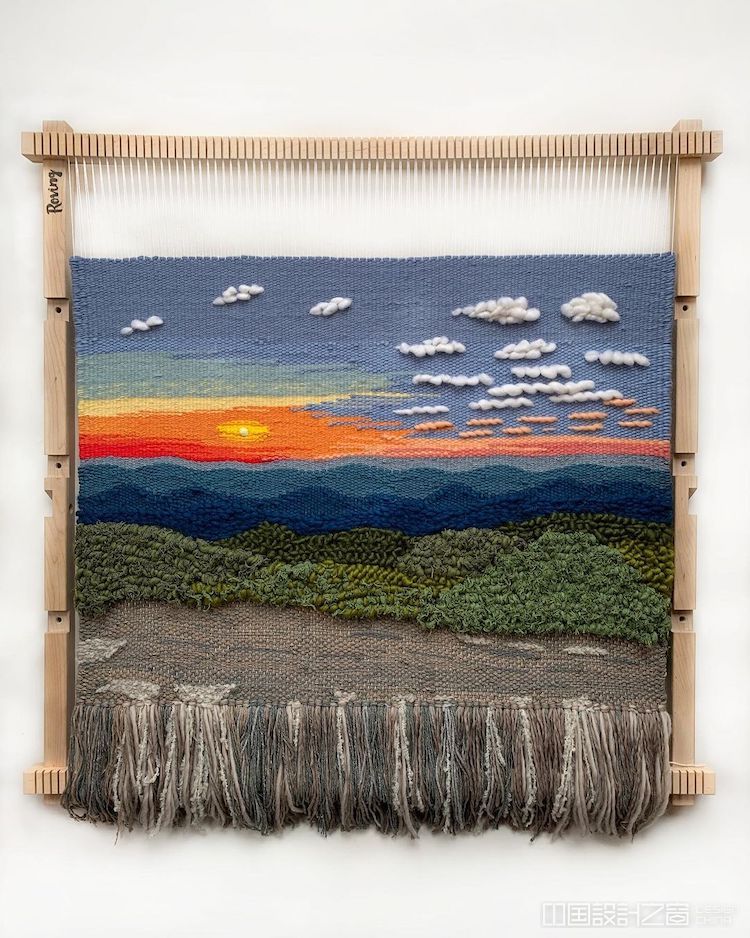 Landscape Loom Weavings by Painted Sky Textiles