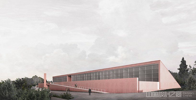 arts building proposal by papalampropoulos syriopoulou references ancient greek gymnasium typology