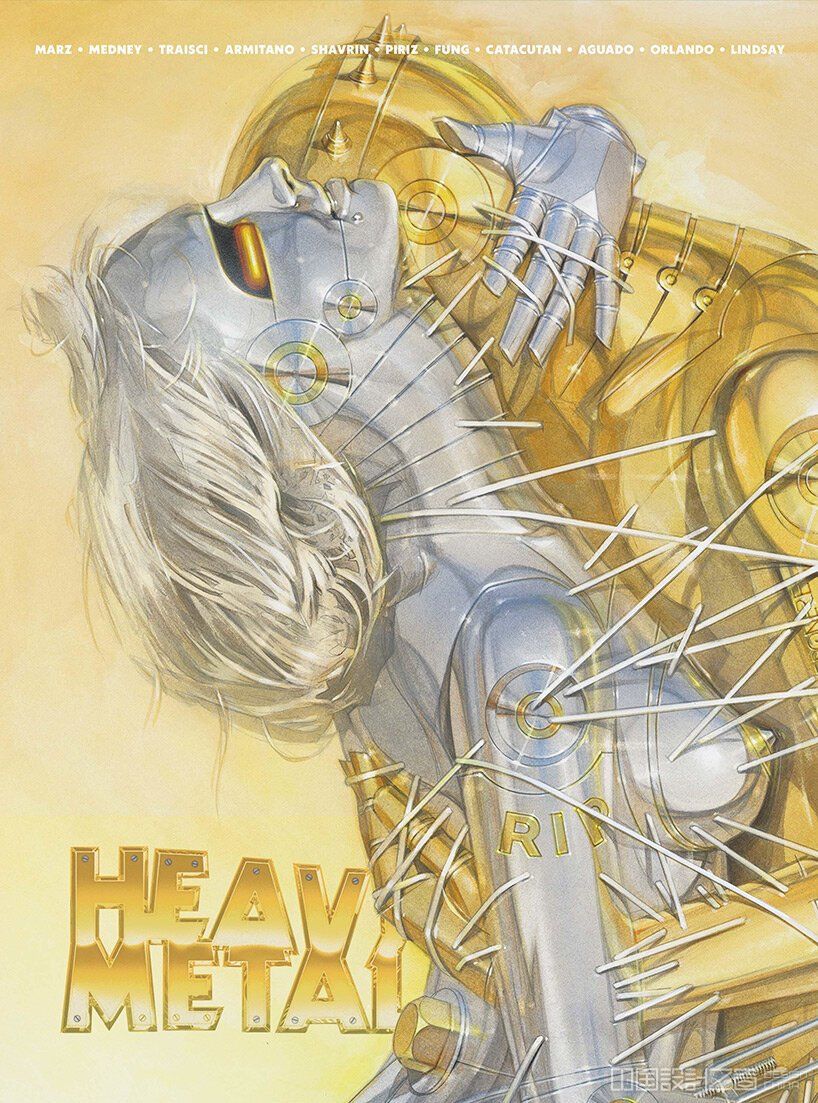 hajime sorayama reunites with heavy me<em></em>tal magazine for sexy robot cover series