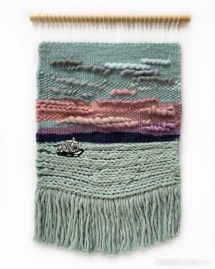 Landscape Loom Weavings by Painted Sky Textiles