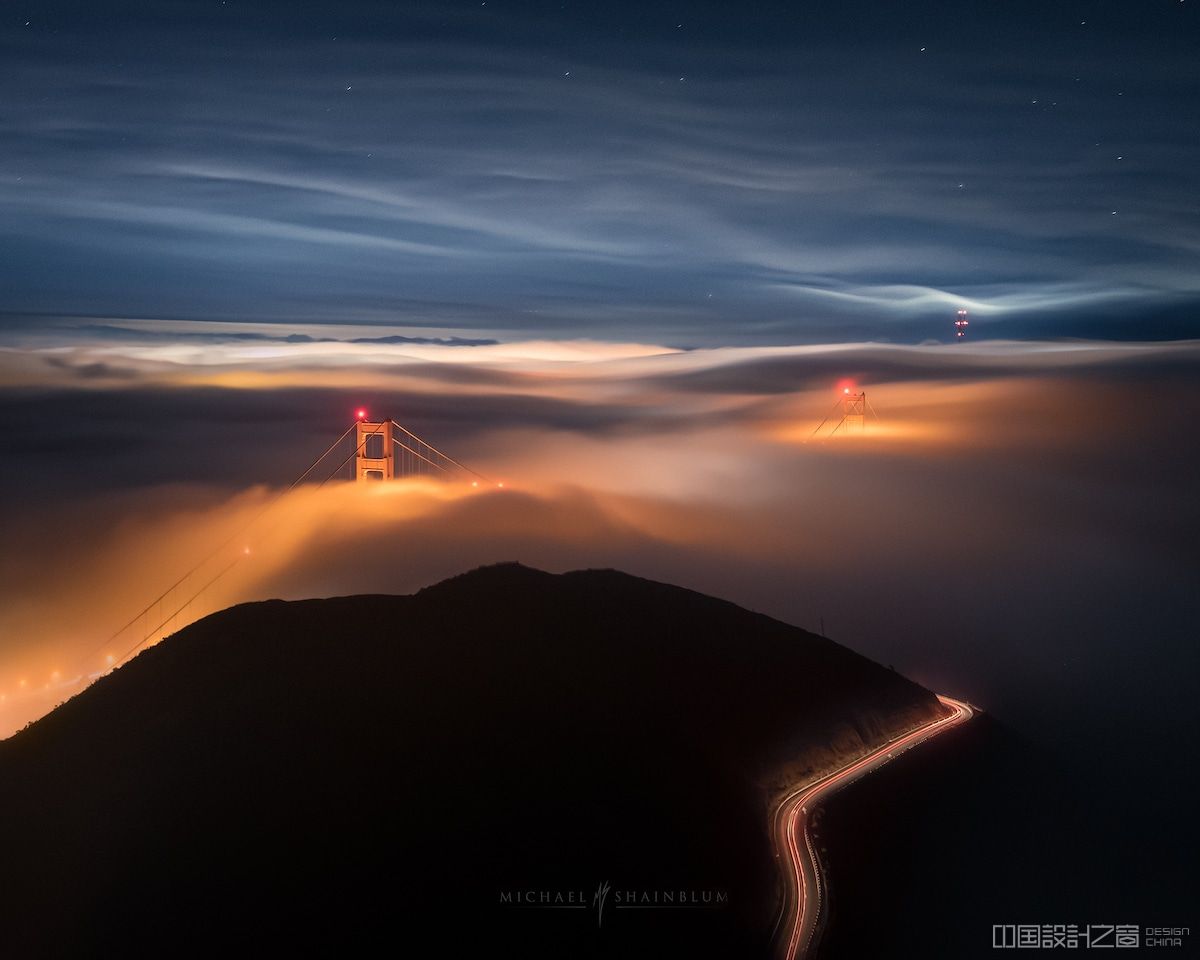 Fog Over the Golden Gate Bridge by Michael Shainblum