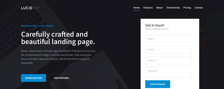 Lucid One Page Template