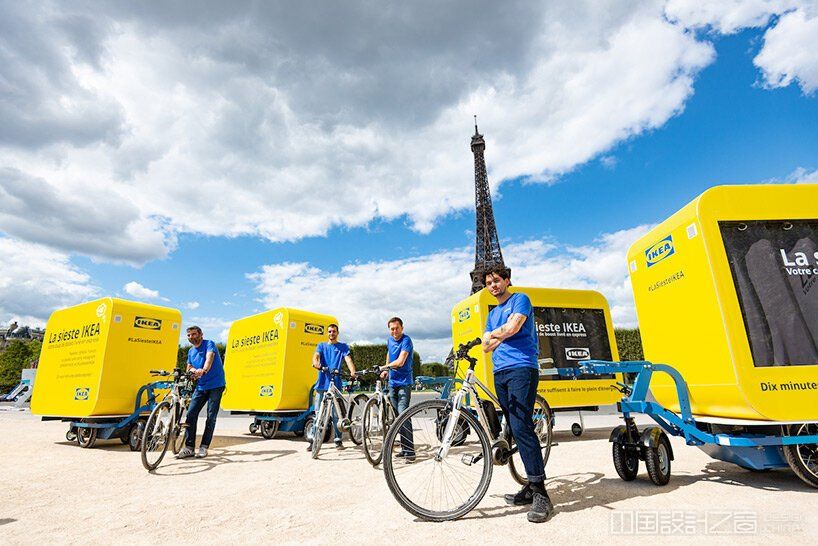 take a nap around paris in IKEA's traveling siesta pods