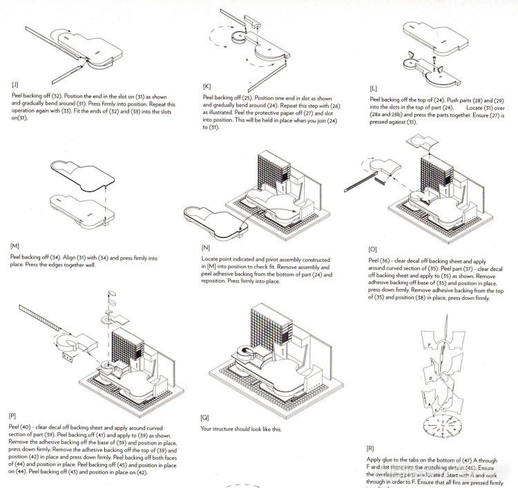 Instructions for Guggenheim Museum Scale Model Kit of Frank Lloyd Wright Projects