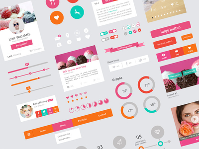 42 Fresh Dribbble Freebies for Web Designers