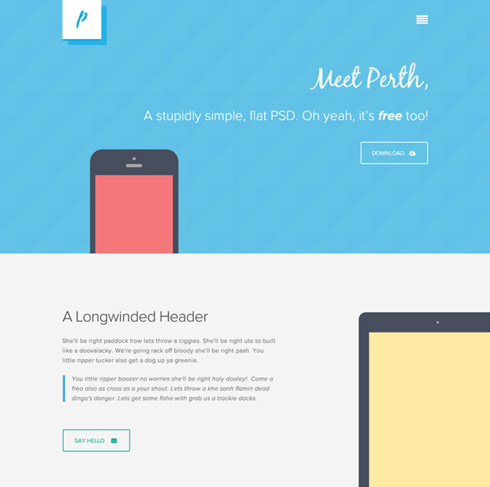 Perth PSD Website Template