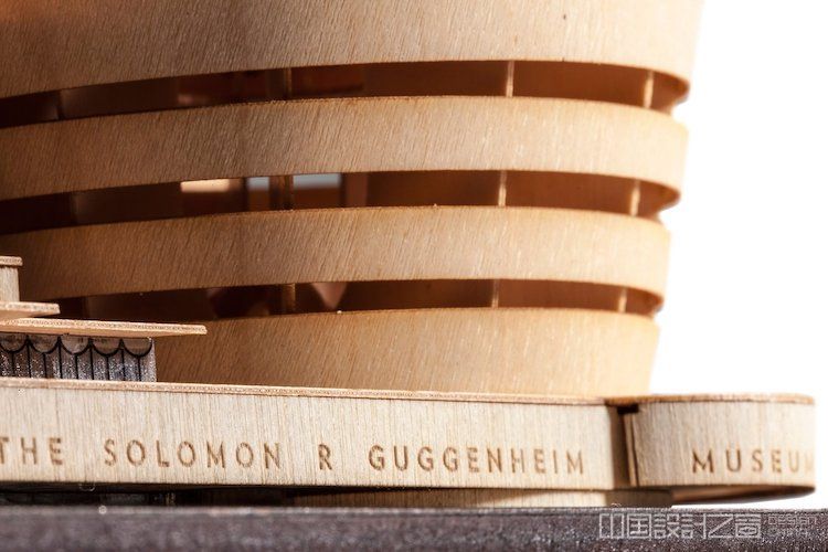 Detail of Guggenheim Museum Scale Model Kit of Frank Lloyd Wright Projects