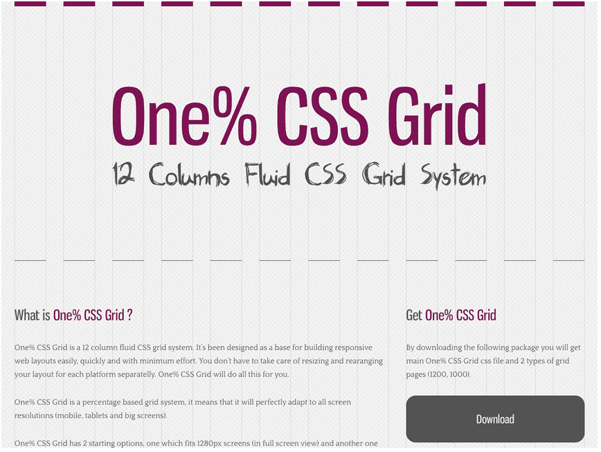 One% CSS Grid 设计工具