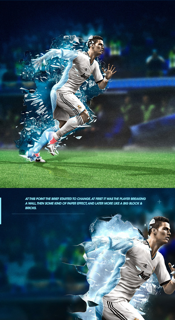 PES 2013 Photoshop and Cinema 4D Case Study