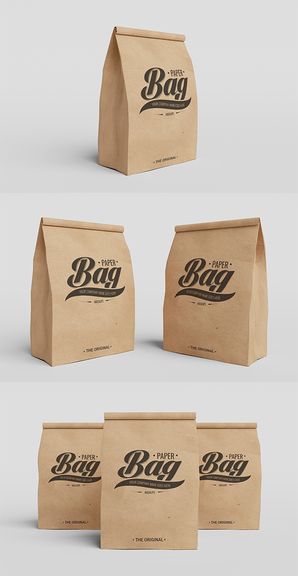 Free Paper Bag PSD Mockups